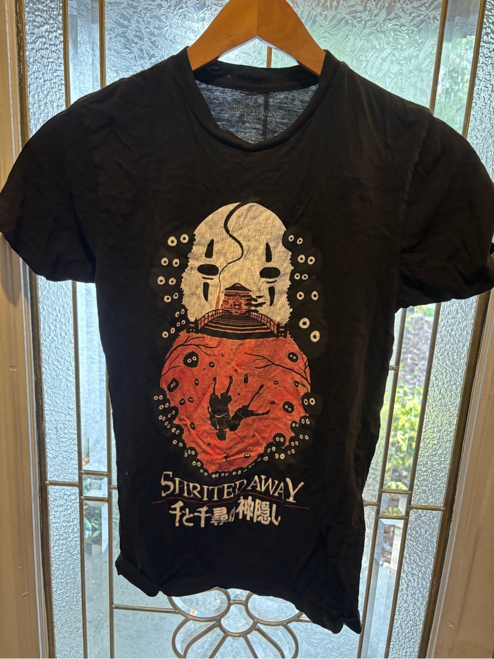 Her Universe Black Spirited Away Graphic Tee with Red Accent